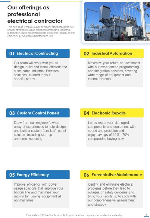 Proposal For Professional Electrical Contract Services Tender Example Document Report Doc Pdf Ppt Slide05