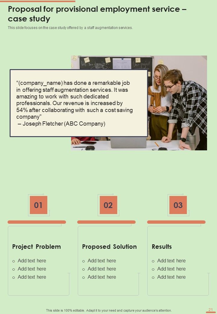Proposal For Provisional Employment Service Example Document Report Doc Pdf Ppt Slide21