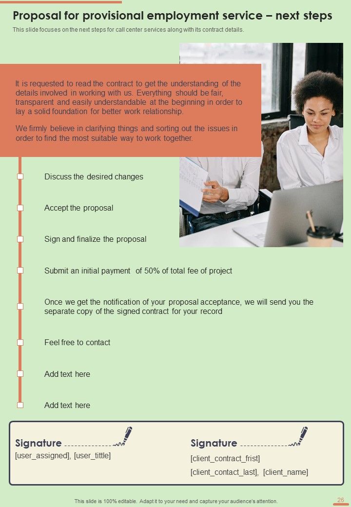 Proposal For Provisional Employment Service Example Document Report Doc Pdf Ppt Slide26