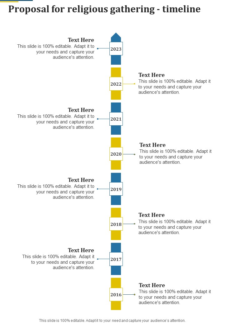 Proposal For Religious Gathering Timeline One Pager Sample Example Document Slide01