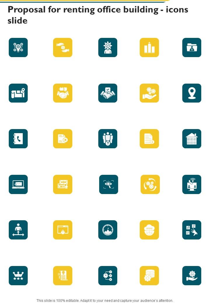 Proposal For Renting Office Building Icons Slide One Pager Sample Example Document Slide01