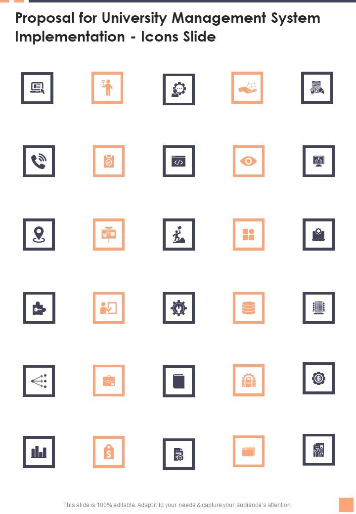 Proposal For University Management System Implementation Icons Slide Wd One Pager Sample Example Document Slide01
