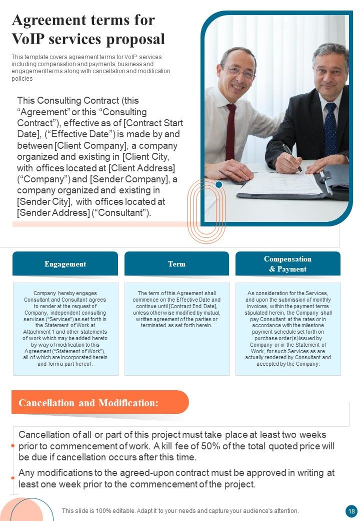 Proposal For Voice Over Internet Protocol Infrastructure And Services Example Document Report Doc Pdf Ppt Slide18