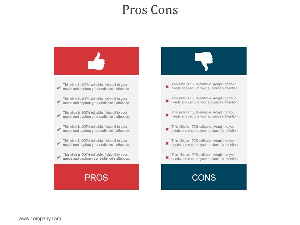 Pros Cons Ppt PowerPoint Presentation Show