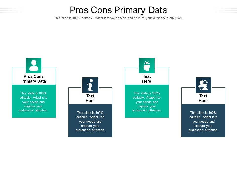 Pros Cons Primary Data Ppt PowerPoint Presentation Professional Deck ...