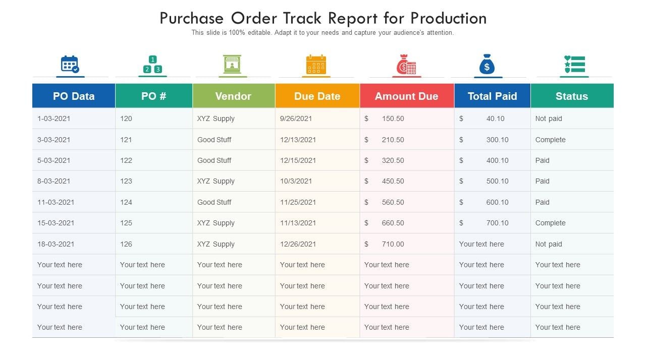 Purchase_Order_Track_Report_For_Production_Ppt_PowerPoint_Presentation_Icon_Example_Introduction_PDF_Slide_1.jpg