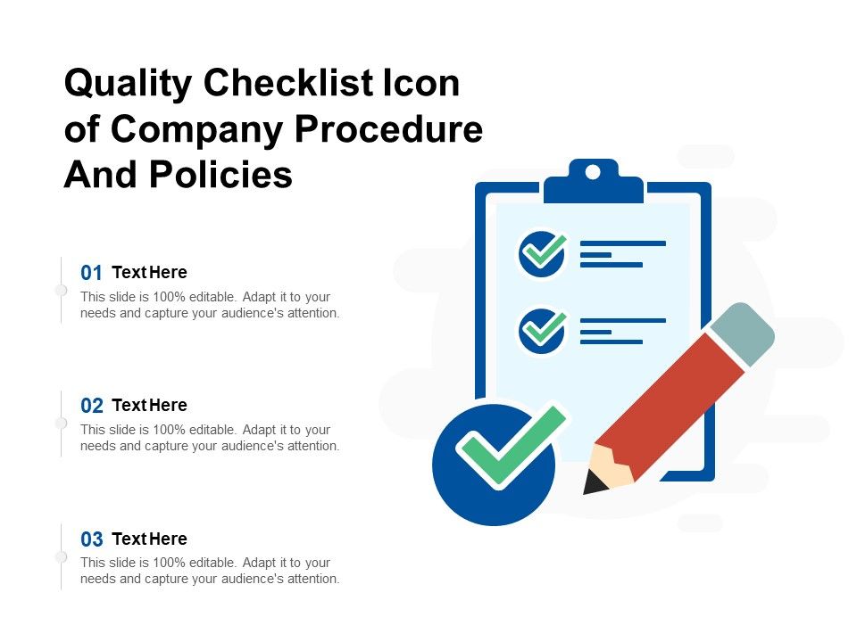 Quality_Checklist_Icon_Of_Company_Procedure_And_Policies_Ppt_PowerPoint_Presentation_Backgrounds_PDF_Slide_1.jpg