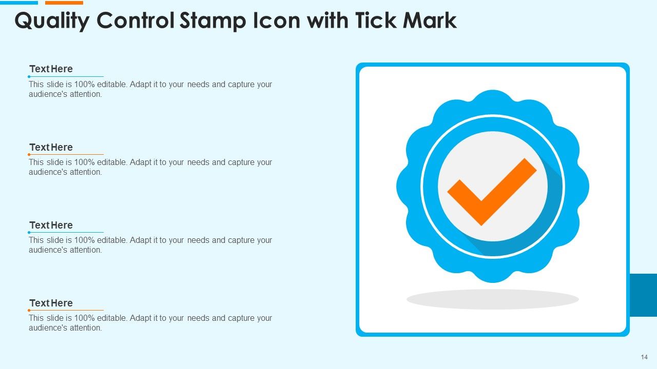 Quality Control Icon Ppt PowerPoint Presentation Complete Deck With Slides Slide14