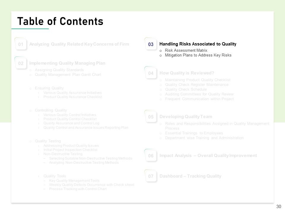 Quality Management Plan QMP Ppt PowerPoint Presentation Complete Deck With Slides Slide30