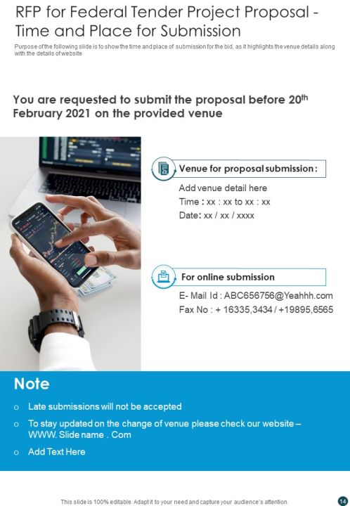 RFP For Federal Tender Project Proposal Example Document Report Doc Pdf Ppt Slide14