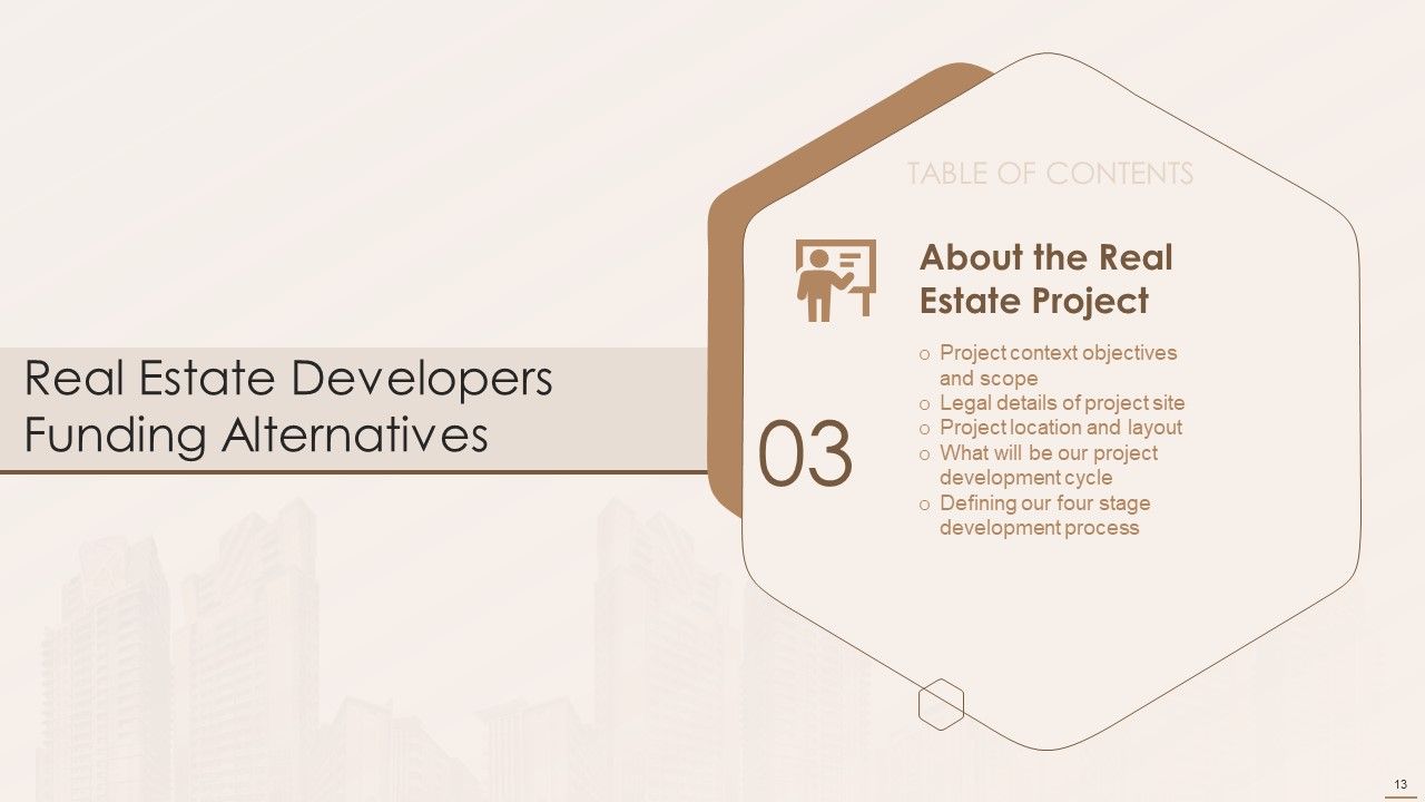 Real Estate Developers Funding Alternatives Ppt PowerPoint Presentation Complete With Slides Slide13