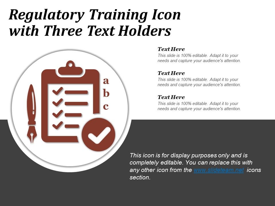 Regulatory_Training_Icon_With_Three_Text_Holders_Ppt_PowerPoint_Presentation_File_Introduction_Slide_1.jpg