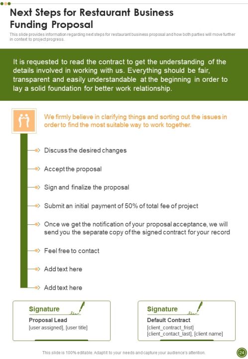 Restaurant Business Funding Proposal Example Document Report Doc Pdf Ppt Slide24