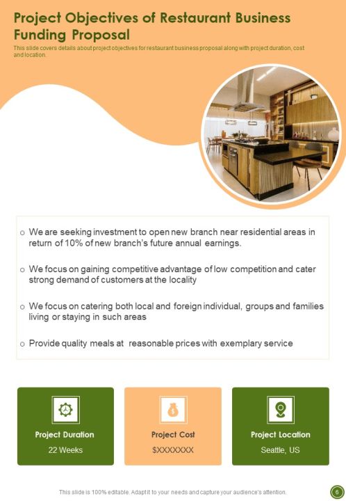 Restaurant Business Funding Proposal Example Document Report Doc Pdf Ppt Slide06