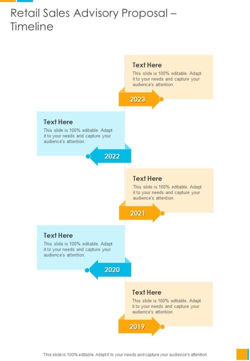 Retail Sales Advisory Proposal Timeline One Pager Sample Example Document Slide01
