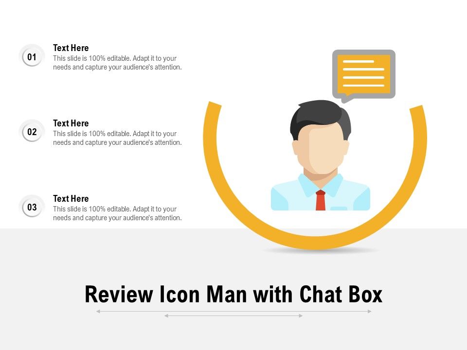 Review_Icon_Man_With_Chat_Box_Ppt_PowerPoint_Presentation_File_Diagrams_PDF_Slide_1.jpg