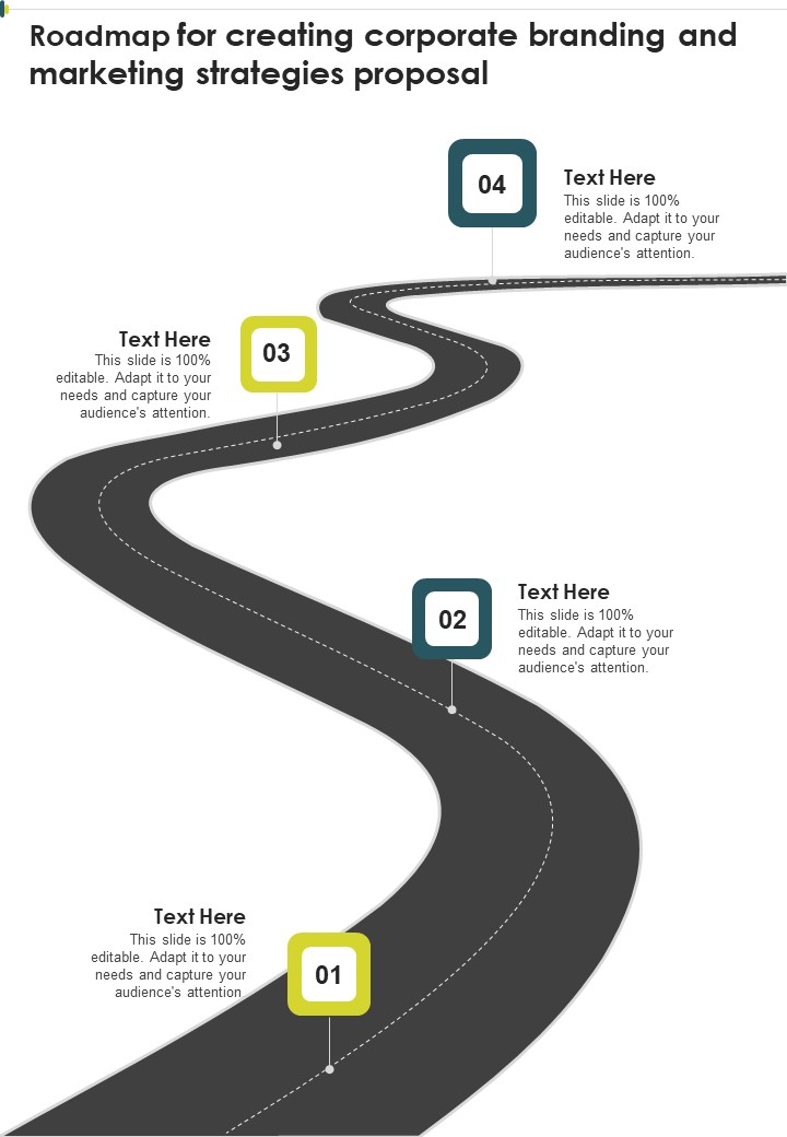 Roadmap For Creating Corporate Branding And Marketing Strategies Proposal One Pager Sample Example Document Slide01