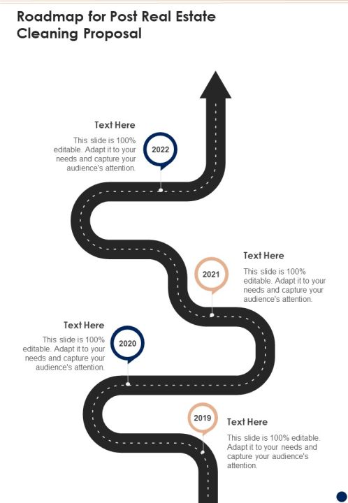 Roadmap For Post Real Estate Cleaning Proposal One Pager Sample Example Document Slide01