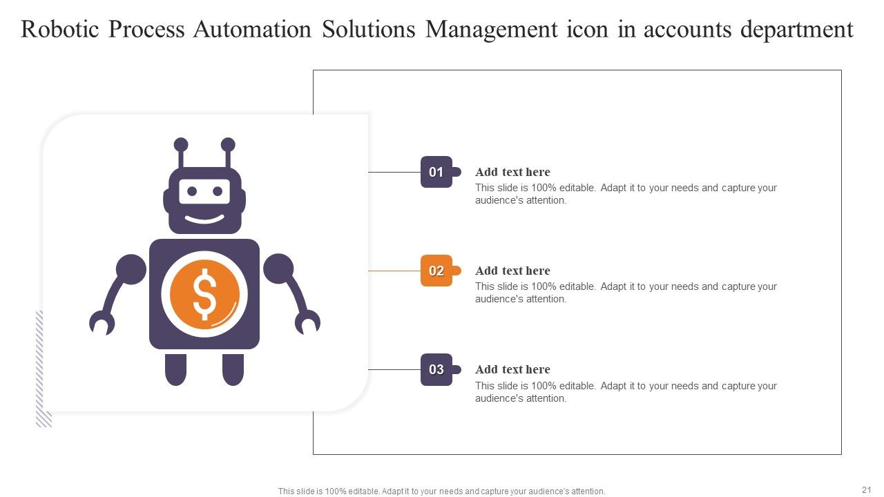 Robotic Process Automation Solutions Management Ppt PowerPoint Presentation Complete Deck With Slides Slide21