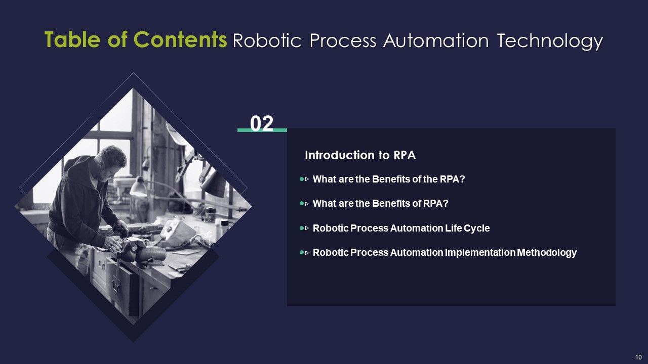 Robotic Process Automation Technology Ppt PowerPoint Presentation Complete Deck With Slides Slide10