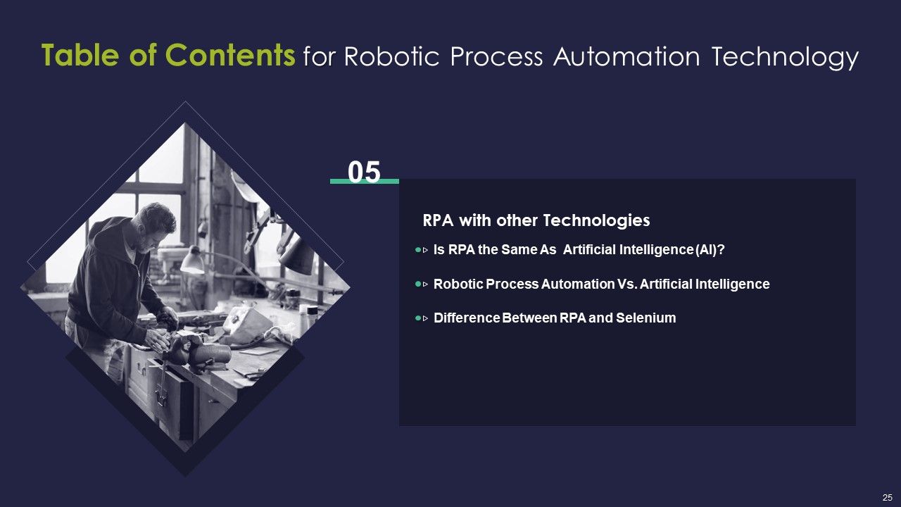 Robotic Process Automation Technology Ppt PowerPoint Presentation Complete Deck With Slides Slide25