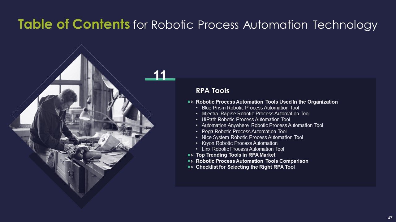 Robotic Process Automation Technology Ppt PowerPoint Presentation Complete Deck With Slides Slide47