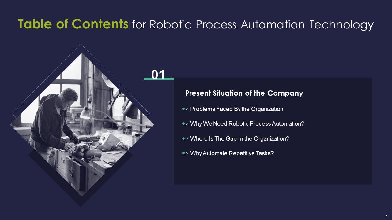 Robotic Process Automation Technology Ppt PowerPoint Presentation Complete Deck With Slides Slide05