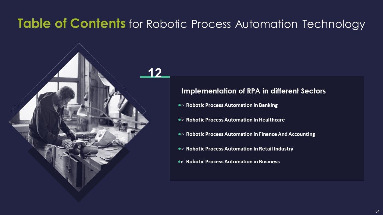 Robotic Process Automation Technology Ppt PowerPoint Presentation Complete Deck With Slides Slide61