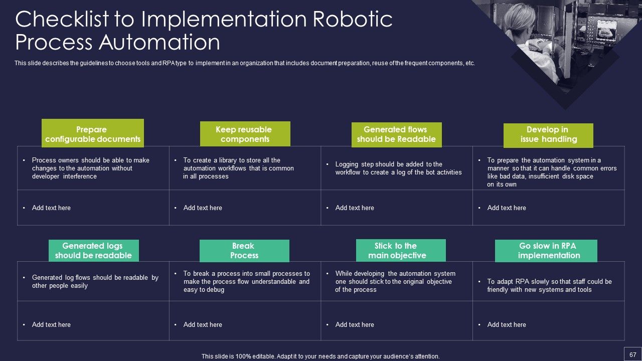 Robotic Process Automation Technology Ppt PowerPoint Presentation Complete Deck With Slides Slide67
