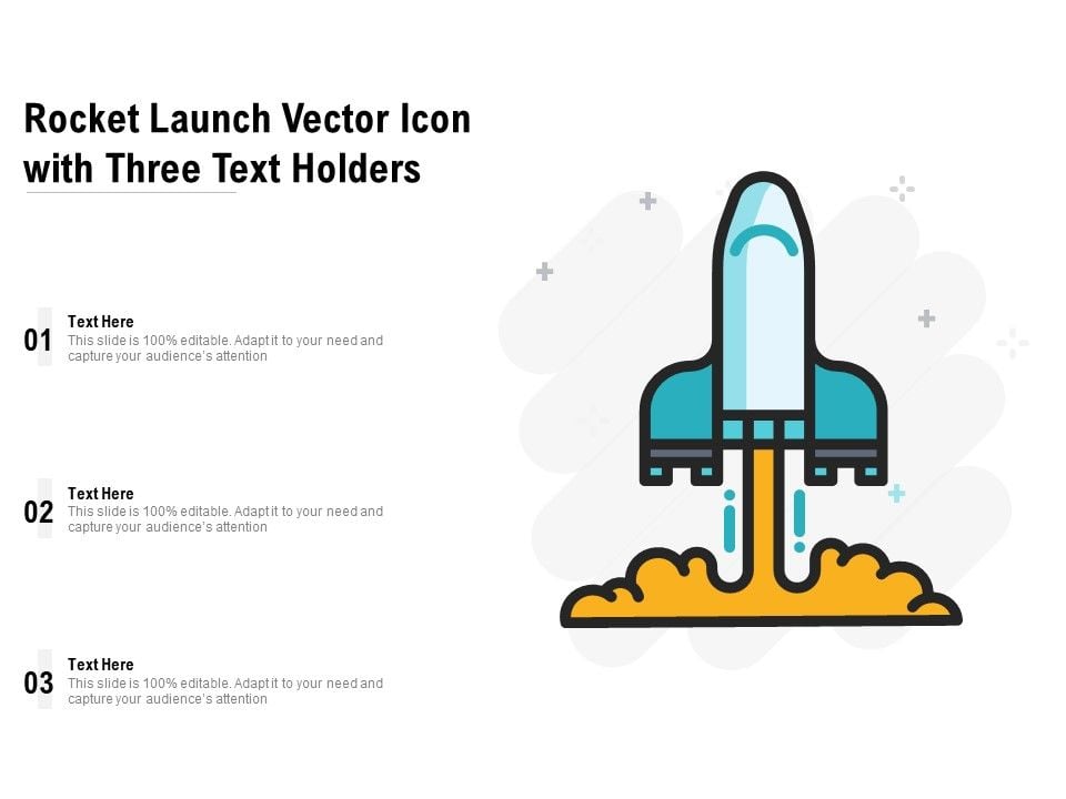 Rocket_Launch_Vector_Icon_With_Three_Text_Holders_Ppt_PowerPoint_Presentation_Gallery_Picture_PDF_Slide_1.jpg