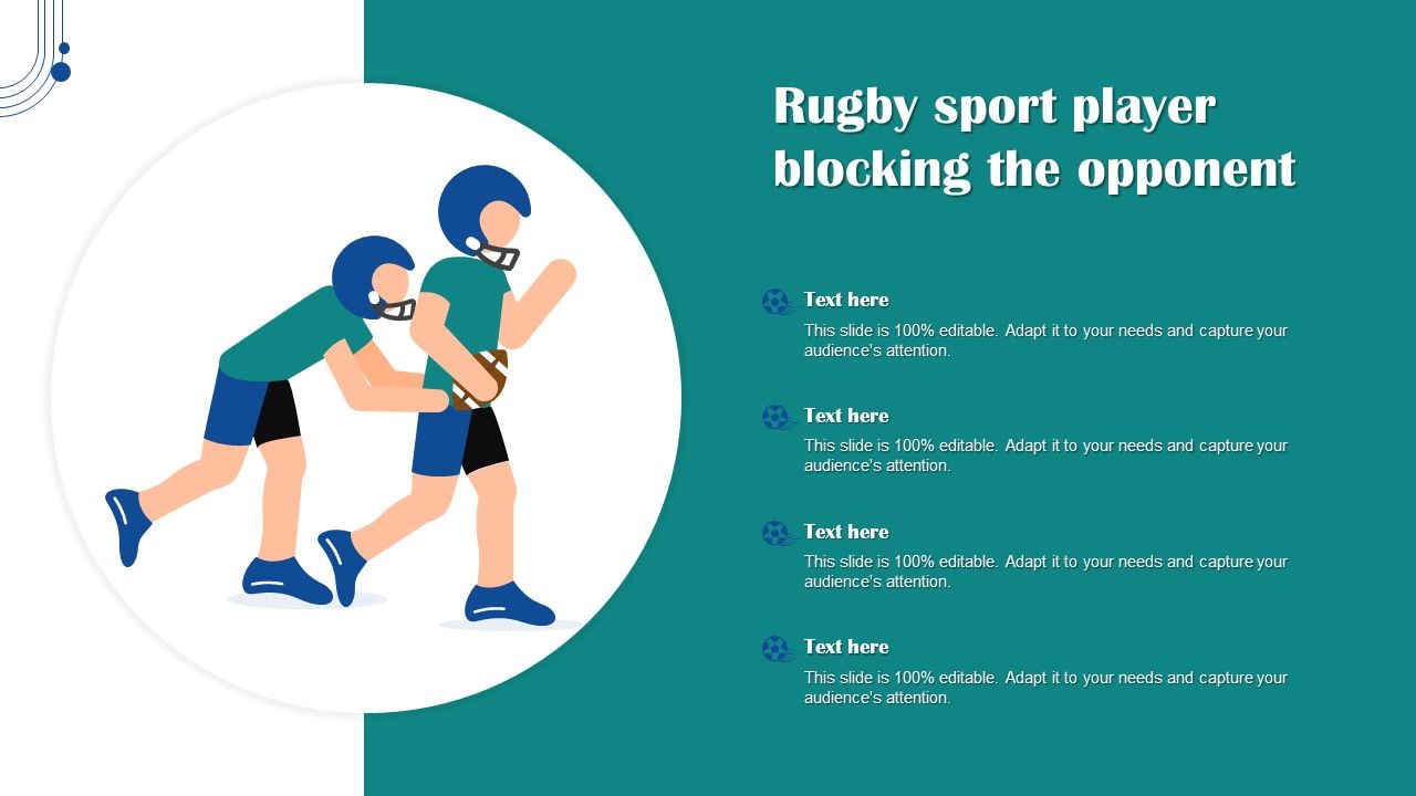 Rugby Sport Player Blocking The Opponent Structure PDF