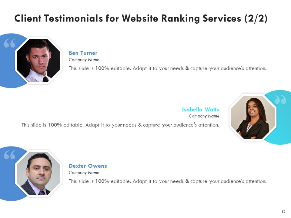 SEO Proposal Template Ppt PowerPoint Presentation Complete Deck With Slides Slide23
