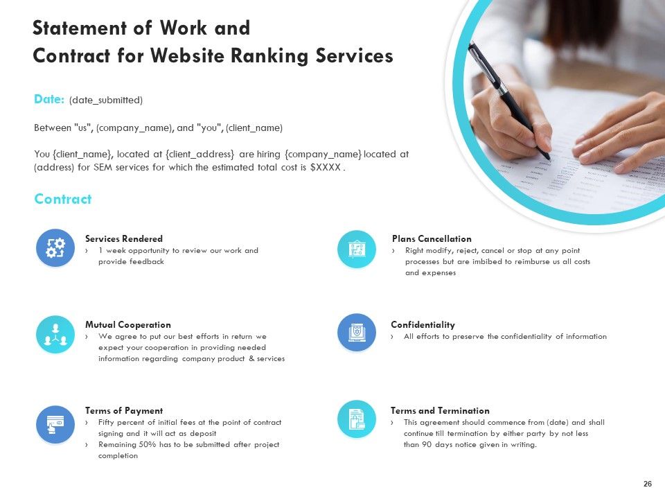 SEO Proposal Template Ppt PowerPoint Presentation Complete Deck With Slides Slide26