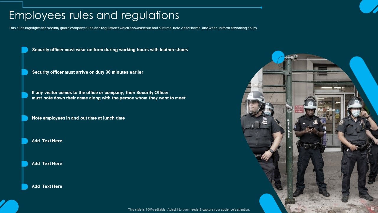 Security And Human Resource Services Business Profile Ppt PowerPoint Presentation Complete Deck With Slides Slide18