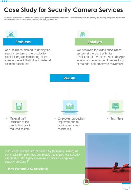 Security Camera Services Proposal Template Example Document Report Doc Pdf Ppt Slide24
