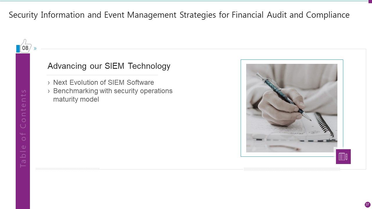 Security Information And Event Management Strategies For Financial Audit And Compliance Ppt PowerPoint Presentation Complete Deck With Slides Slide37