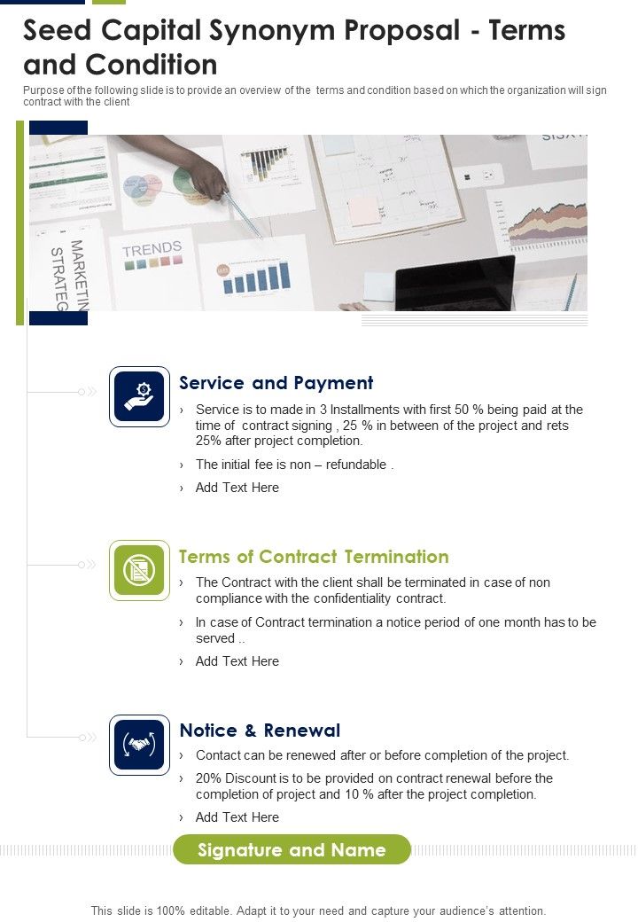 Seed Capital Synonym Proposal Terms And Condition One Pager 