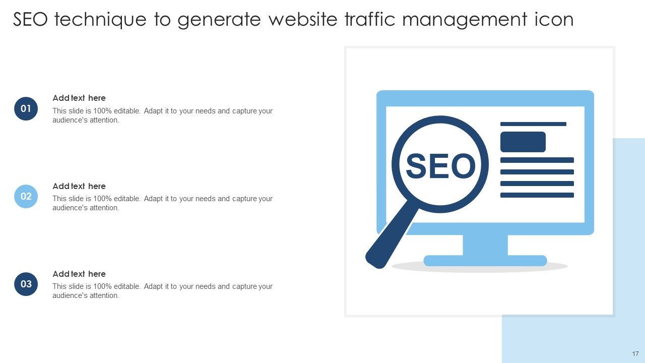 Seo Website Traffic Management Ppt PowerPoint Presentation Complete Deck With Slides Slide17