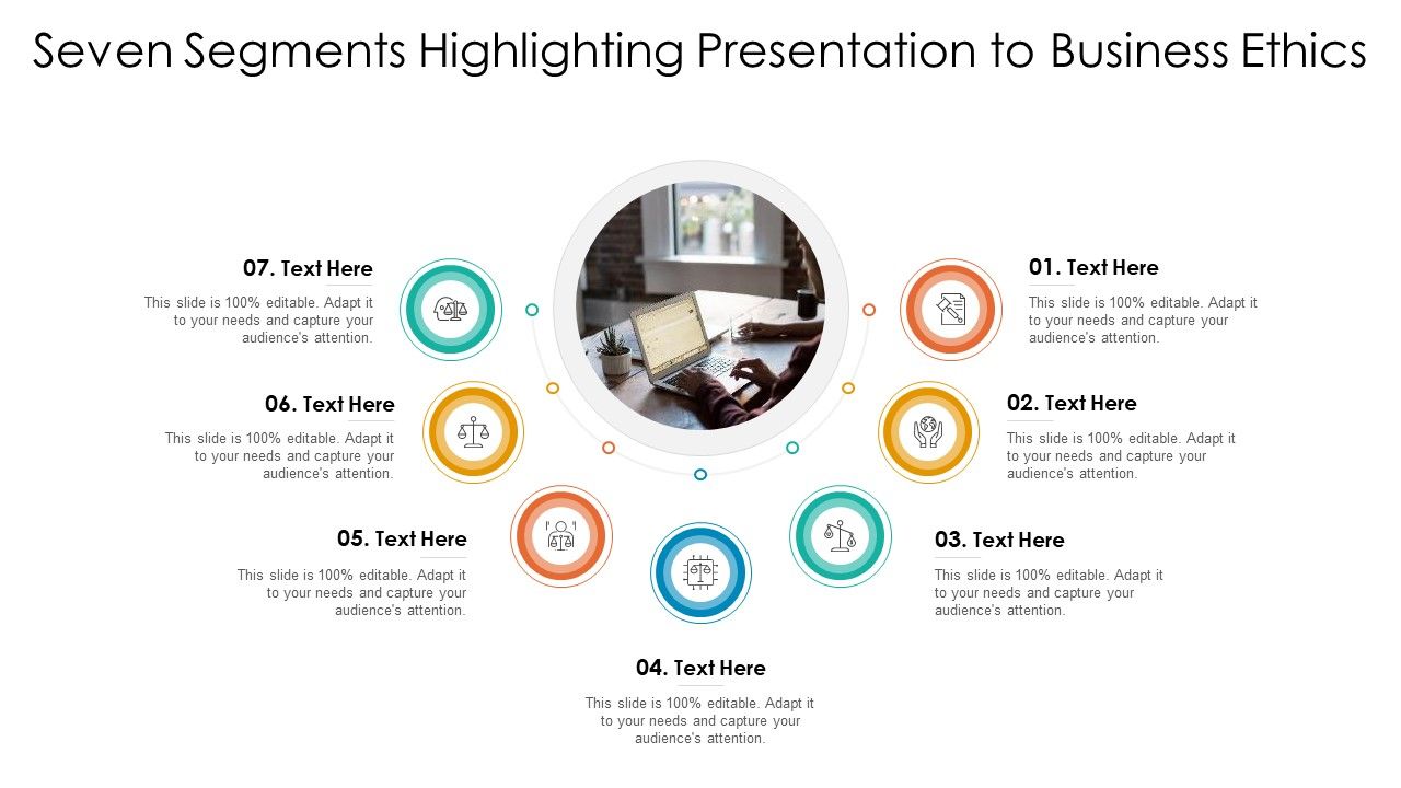 Seven Segments Highlighting Presentation To Business Ethics Ppt ...