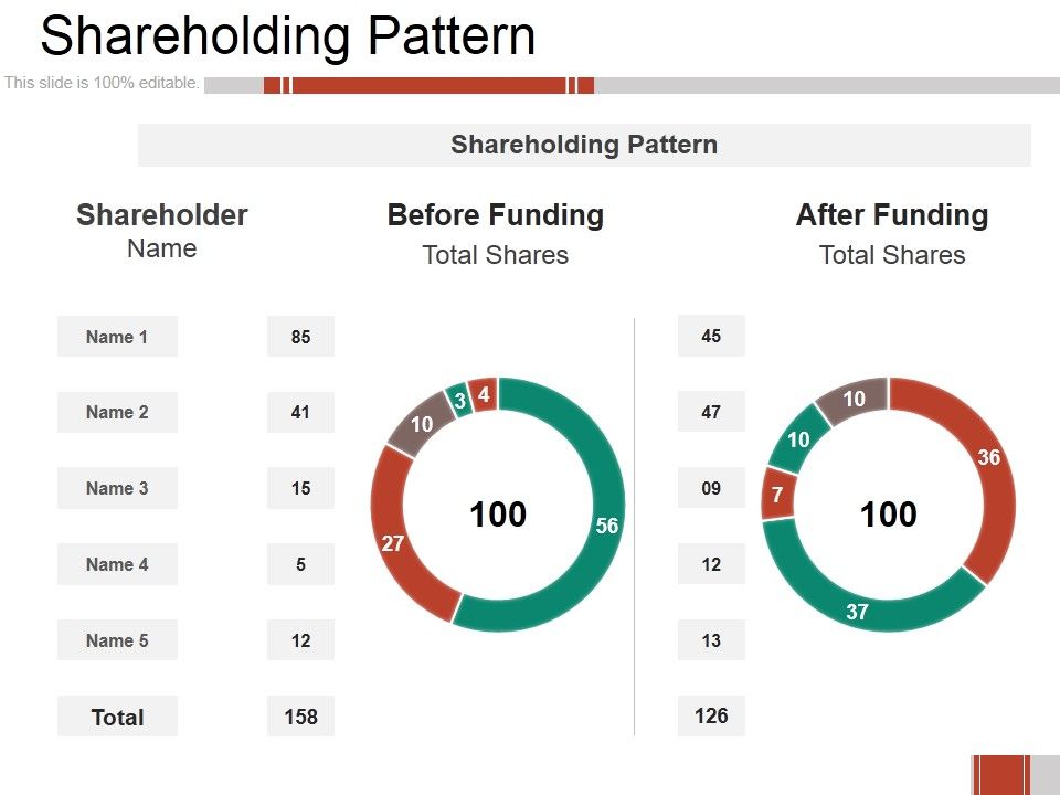Shareholding Pattern Ppt PowerPoint Presentation Gallery Diagrams