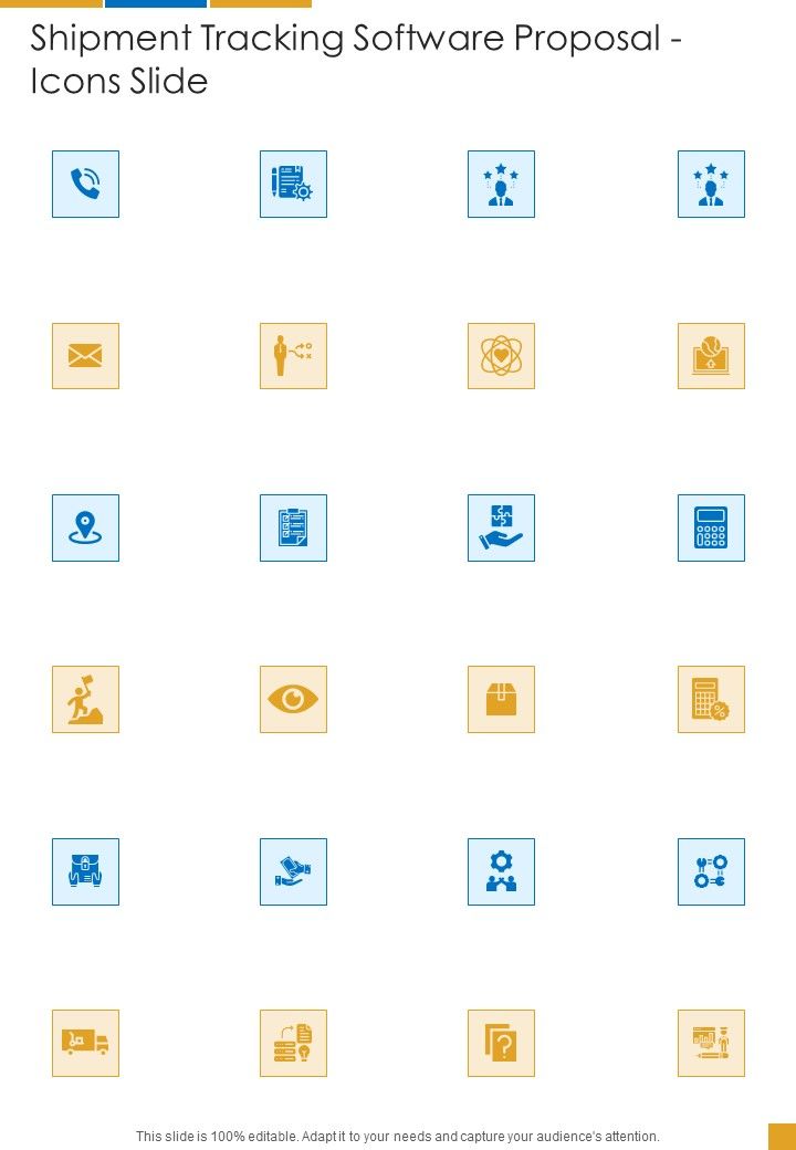 Shipment Tracking Software Proposal Icons Slide One Pager Sample Example Document Slide01