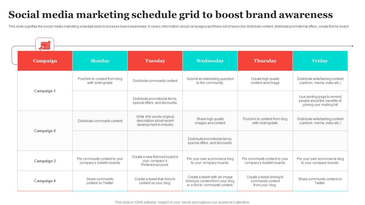 Social_Media_Marketing_Schedule_Grid_To_Boost_Brand_Awareness_Icons_PDF_Slide_1.jpg