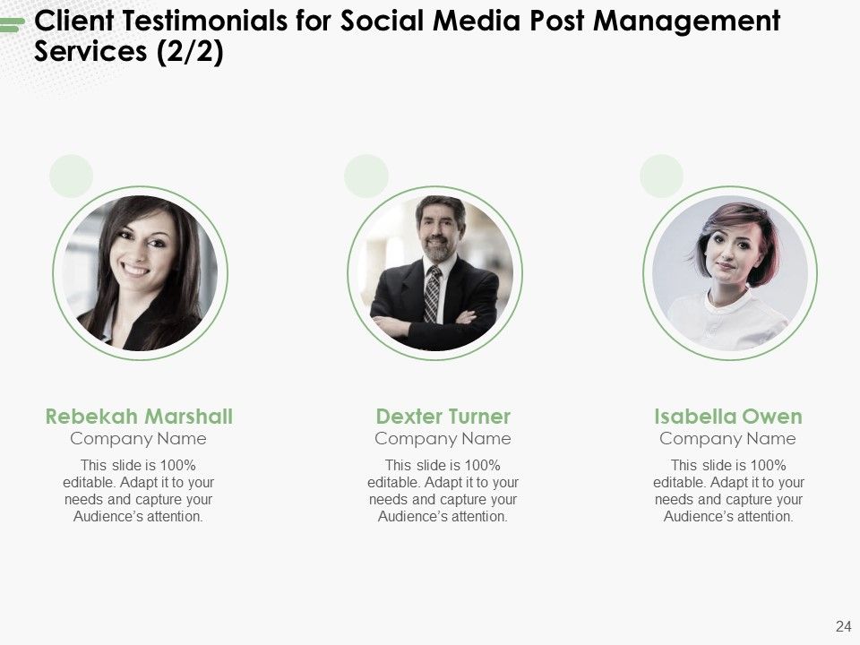 Social Media Post Management Proposal Ppt PowerPoint Presentation Complete Deck With Slides Slide24
