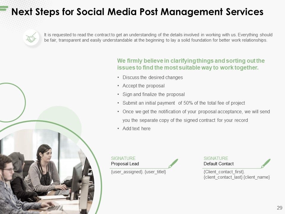 Social Media Post Management Proposal Ppt PowerPoint Presentation Complete Deck With Slides Slide29