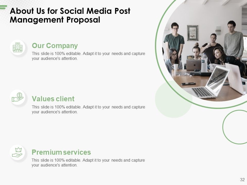 Social Media Post Management Proposal Ppt PowerPoint Presentation Complete Deck With Slides Slide32