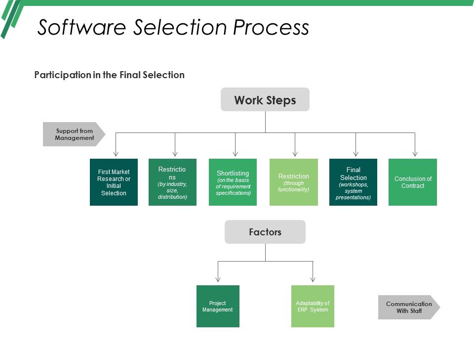 Software Selection Process Ppt PowerPoint Presentation Background Images