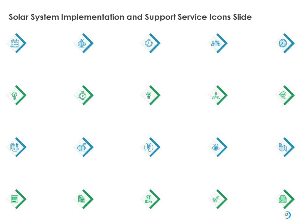 Solar System Implementation And Support Service Ppt PowerPoint Presentation Complete Deck With Slides Slide42
