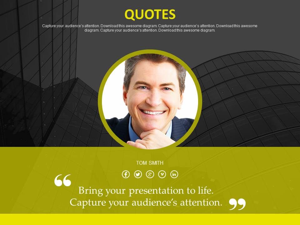 Special Quote Slide For Company Profile Powerpoint Slides