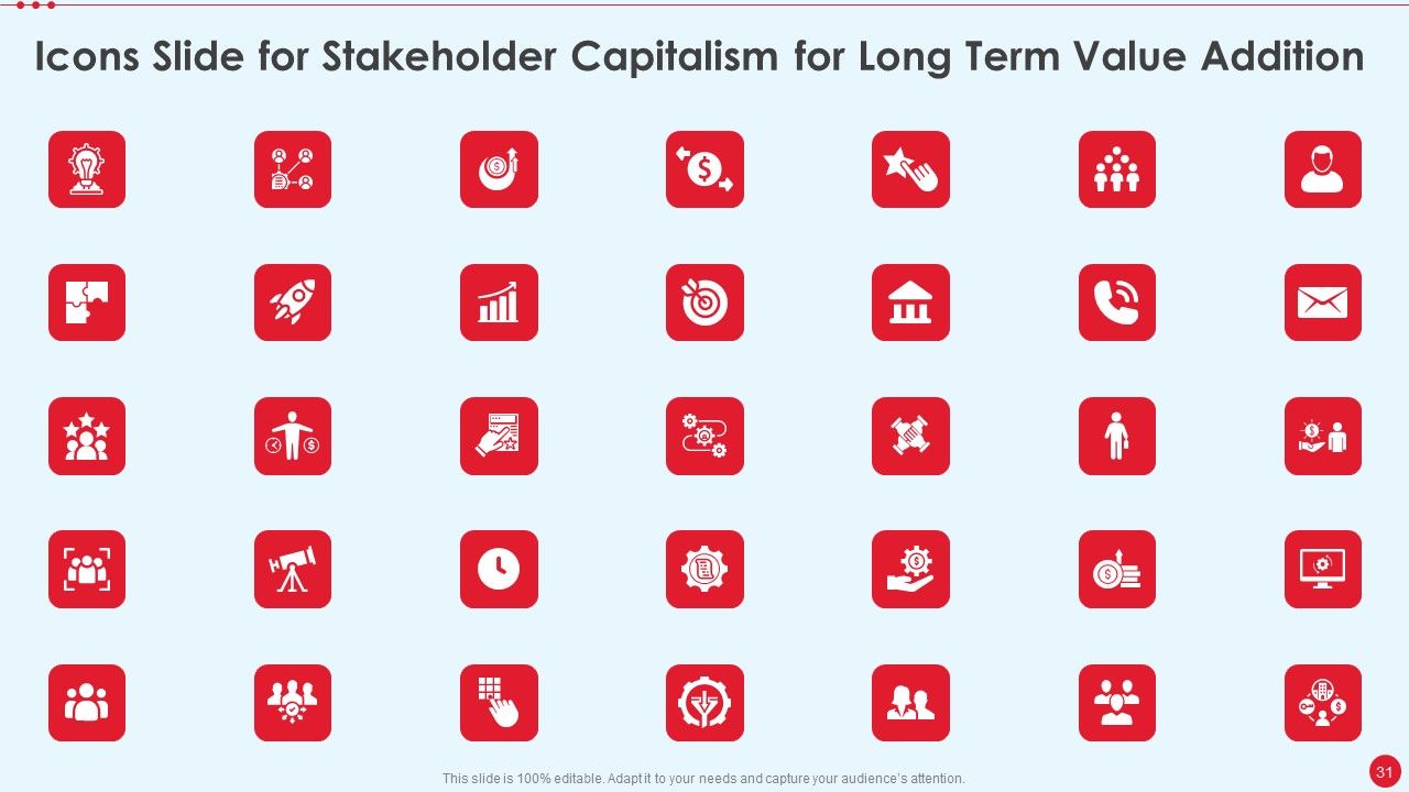 Stakeholder Capitalism For Long Term Value Addition Ppt PowerPoint Presentation Complete Deck With Slides Slide31