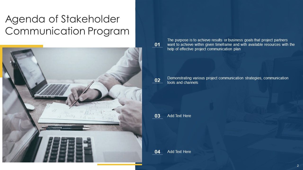 Stakeholder Communication Program Ppt PowerPoint Presentation Complete Deck With Slides Slide02